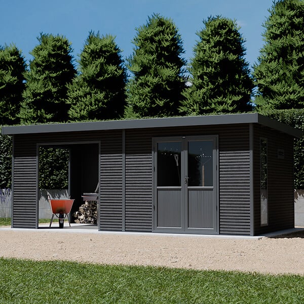 BARAC - Abri de jardin - Bois composite - Onyx 63 - 17,02 m2 - large