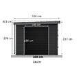 BARAC - Abri de jardin - Bois composite - Onyx 63 - 17,02 m2 - vignette