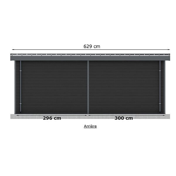 BARAC - Abri de jardin - Bois composite - Onyx 63 - 17,02 m2 - large