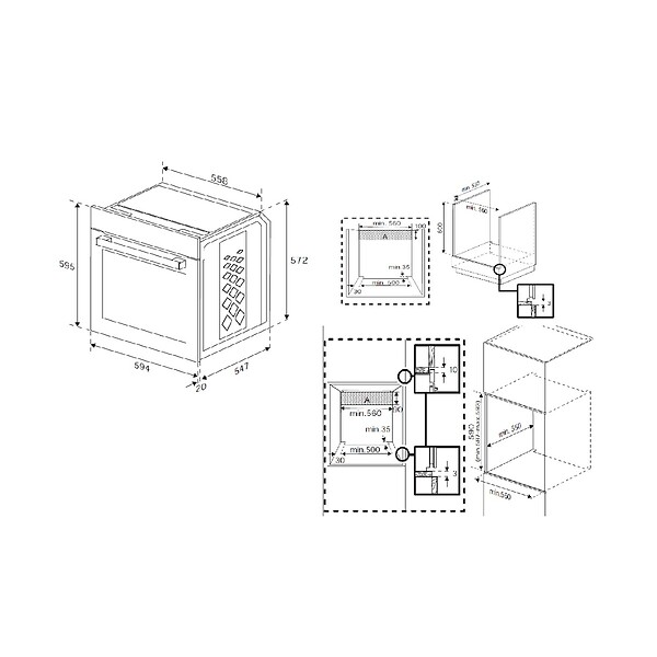BEKO - Four Intégrable Multifonction 72l 60cm Pyrolyse Inox - BBIM13301XPE-1 - large