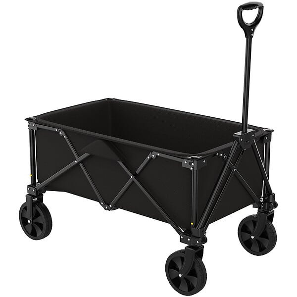 GT GARDEN - Chariot de transport pliable noir - large