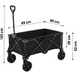 GT GARDEN - Chariot de transport pliable noir - vignette