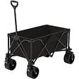 GT GARDEN - Chariot de transport pliable noir avec roues tout terrain - vignette