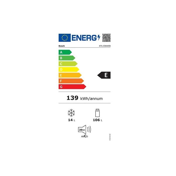 BOSCH - Réfrigérateur Table Top 56cm 120l Blanc - KTL15NWEB - large