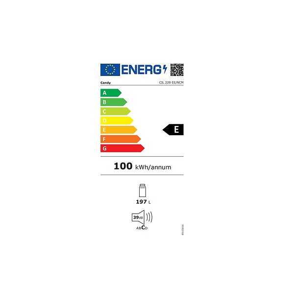 CANDY - refrigerateur integrable 1 porte 122cm - CIL220EE/NCM - large