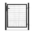 EASY CLOTURE - Portillon grillagé en acier galvanisé maille 100 x 50 L 1m20 x 1m00 Noir - vignette
