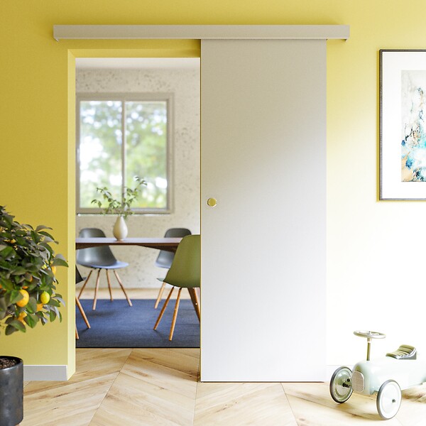 COULICOOL - Porte Coulissante Seule - Prépeinte Plane 73 cm - large