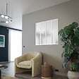 MON MARCHE DECO - Verrière 4 Carreaux - En Kit - Blanc - Verre Dépoli - vignette