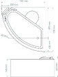 ONDEE - Kit Baignoire d'angle 135 cm et tablier motif vague - ABS et acryl 3mm - blanc - vignette