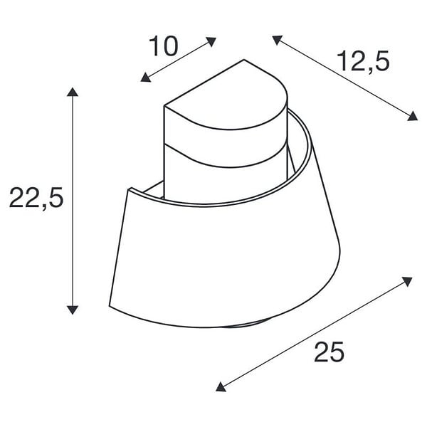 SLV - Applique extérieure PHOTONI SLV - E27 - Max.13W - IP65 - Noir - Sans ampoule - large