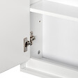 HOMCOM - Armoire murale miroir salle de bain 2 étagères dim. 48L x 14l x 45H cm panneaux particules MDF blanc - vignette