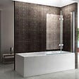 SANIVERRE - BALY Pare-baignoire 90x140 cm pliant & pivotant verre transparent anticalcaire - vignette