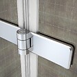 SANIVERRE - BALY Pare-baignoire 90x140 cm pliant & pivotant verre transparent anticalcaire - vignette
