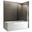 SANIVERRE - BALY Pare-baignoire 130x140 cm pliant & pivotant verre transparent anticalcaire - vignette