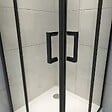 SANIVERRE - LANABLACK Cabine de douche 85x85 H180 cm transparent verre 6 mm porte coulissante - vignette