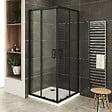 SANIVERRE - LANABLACK+ Cabine de douche 80x100 H190 cm transparent verre 6 mm porte coulissante - vignette