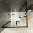 SANIVERRE - LANABLACK+ Cabine de douche 80x100 H190 cm transparent verre 6 mm porte coulissante - vignette