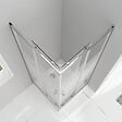 SANIVERRE - LANA Cabine de douche coulissante 75x90 H190 cm semi-opaque verre 6 mm - vignette
