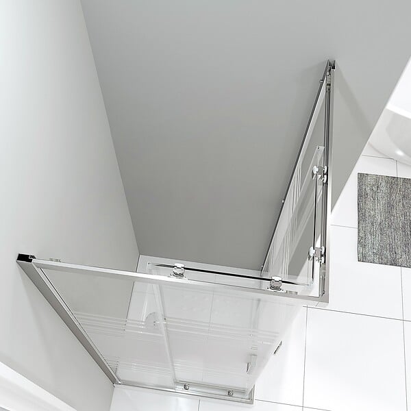 SANIVERRE - LANA Cabine de douche coulissante 75x90 H190 cm semi-opaque verre 6 mm - large