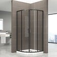 SANIVERRE - TIBYBLACK Cabine de douche 80x80 H190 cm + receveur 1/4 de cercle noir verre transparent 6 mm - vignette