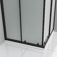 SANIVERRE - LANABLACK Cabine de douche 80x80 H185 cm opaque verre 6 mm porte coulissante - vignette