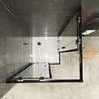 SANIVERRE - LANABLACK+ Cabine de douche 90x90 H190 cm transparent verre 6 mm porte coulissante - vignette