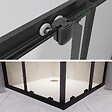 SANIVERRE - LANABLACK Cabine de douche 80x90 H185 cm transparent verre 6 mm porte coulissante - vignette