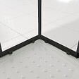 SANIVERRE - LANABLACK Cabine de douche 80x90 H185 cm transparent verre 6 mm porte coulissante - vignette