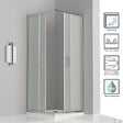 SANIVERRE - LANA Cabine de douche coulissante 80x80 H180 cm opaque verre 6 mm - vignette