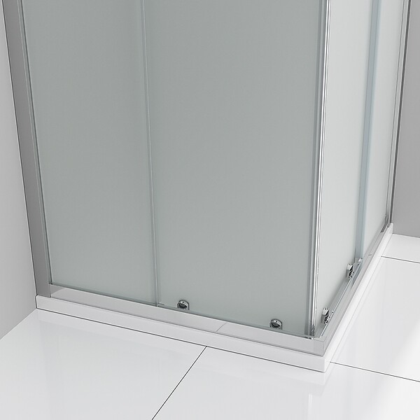SANIVERRE - LANA Cabine de douche coulissante 80x80 H180 cm opaque verre 6 mm - large
