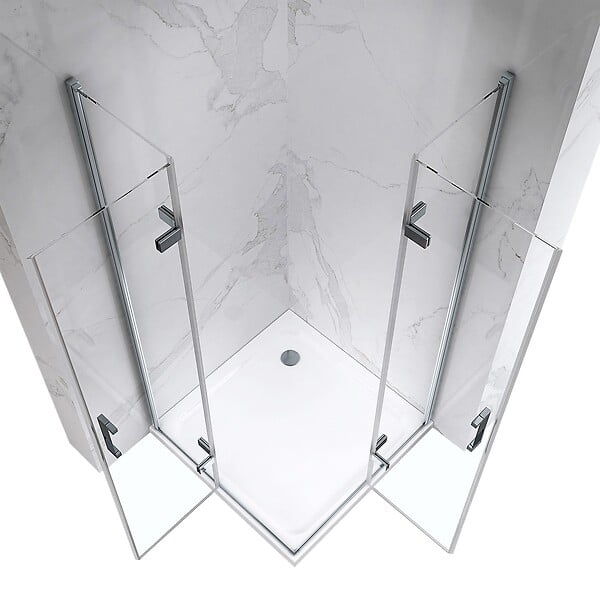 SANIVERRE - ATÉA Cabine de douche pliante 80x80 H180 cm transparent verre 6 mm - large