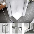 SANIVERRE - ATÉA Cabine de douche pliante 80x80 H180 cm transparent verre 6 mm - vignette