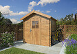 WHITE WOOD - Abri de jardin en bois  Pablo 1 - Naturel - L.218xH.218xP.191cm - vignette