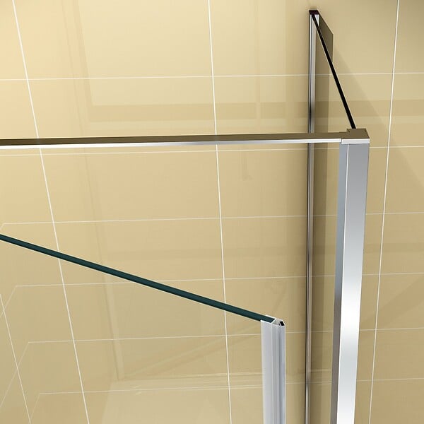 SANIVERRE - NIKY Cabine de douche 100x90 H195 cm (porte 100) verre transparent Ép. 8 mm - large