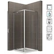SANIVERRE - IBEA Cabine de douche 90x80 H190 cm (porte 90) pivotante verre transparent - vignette