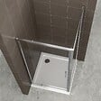 SANIVERRE - IBEA Cabine de douche 90x80 H190 cm (porte 90) pivotante verre transparent - vignette
