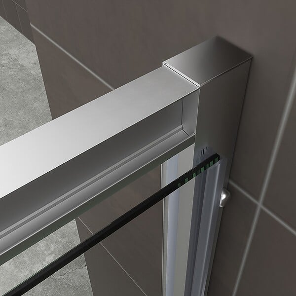 SANIVERRE - IBEA Cabine de douche 90x80 H190 cm (porte 90) pivotante verre transparent - large