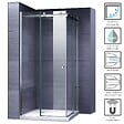 SANIVERRE - ATEMIS Cabine de douche coulissante 75x75 H200cm verre 8 mm transparent - vignette