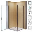 SANIVERRE - NIKY Cabine de douche 100x100 H195 cm +receveur verre transparent Ép. 8 mm - vignette
