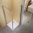 SANIVERRE - NIKY Cabine de douche 100x100 H195 cm +receveur verre transparent Ép. 8 mm - vignette