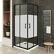 SANIVERRE - LANABLACK+ Cabine de douche 90x90 H190 cm centre-opaque verre 6 mm porte coulissante - vignette