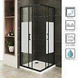 SANIVERRE - LANABLACK+ Cabine de douche 90x90 H190 cm centre-opaque verre 6 mm porte coulissante - vignette