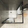 SANIVERRE - LANABLACK+ Cabine de douche 90x90 H190 cm centre-opaque verre 6 mm porte coulissante - vignette