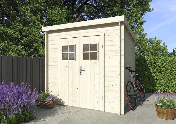 WHITE WOOD - Abri de jardin en bois Zoé 2 ép.19mm - White Wood - 4,8m - large