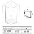 SANIVERRE - TIBY Cabine de douche 90x90 H190 cm +receveur 1/4 de cercle verre transparent 6 mm - vignette