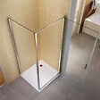 SANIVERRE - NIKY Cabine de douche 90x80 H195 cm +receveur (porte 90) verre transparent Ép. 8 mm - vignette