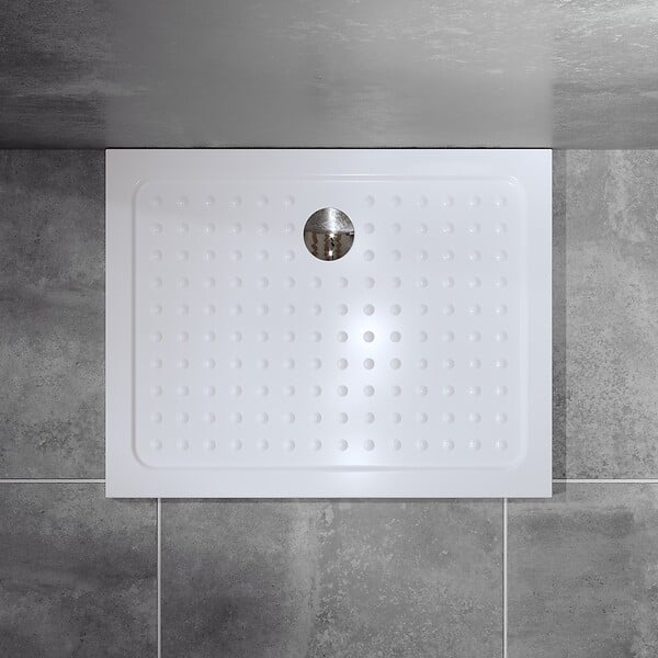 SANIVERRE - NIKY Cabine de douche 90x80 H195 cm +receveur (porte 90) verre transparent Ép. 8 mm - large