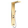 SANIVERRE - LULY Colonne de douche hydromassante 4 jets +1 robinet Or - vignette