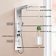 SANIVERRE - LULY Colonne de douche hydromassante 4 jets +1 robinet Gris - vignette