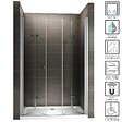 SANIVERRE - EMMY Porte de douche pliante H185 - L. 116 à 120 cm transparent - vignette